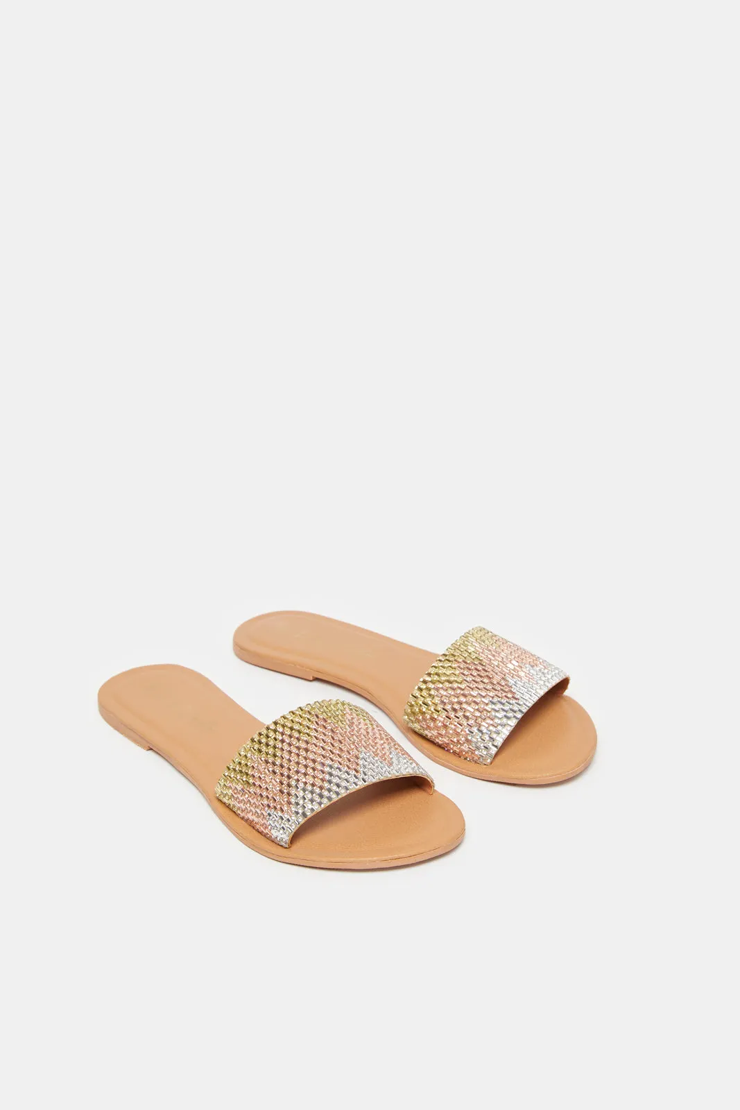 Women Beige Embellished Mule sold by Redtag product image thumbnail 2