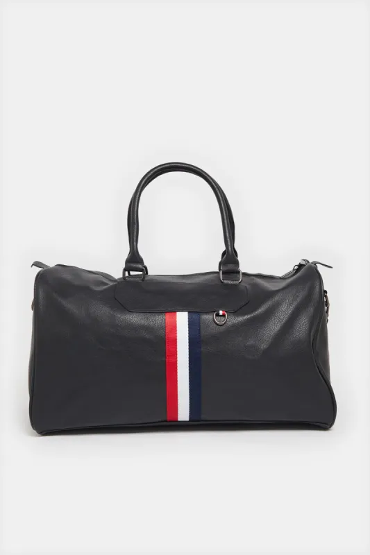 Black Printed Duffle Bag sold by Redtag