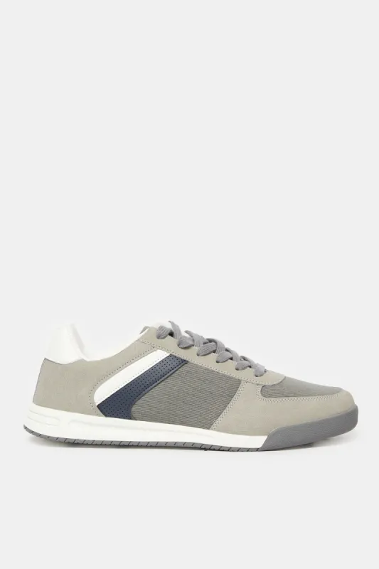 Men Grey Stripped Sneaker sold by Redtag