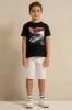 Boys Black Printed T-shirt sold by Redtag