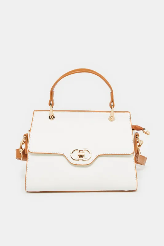 Women White Embellished Day Bag sold by Redtag