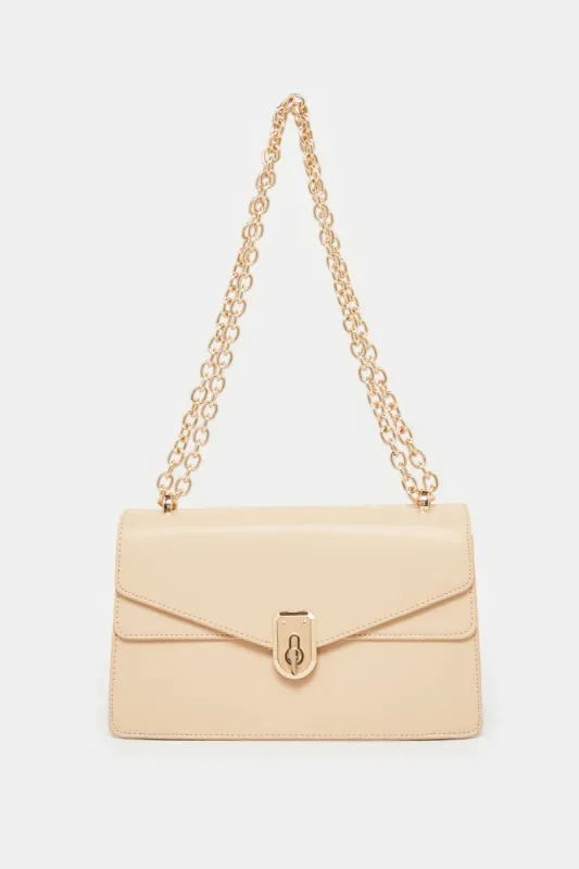 Women Beige Embellished Day Bag sold by Redtag