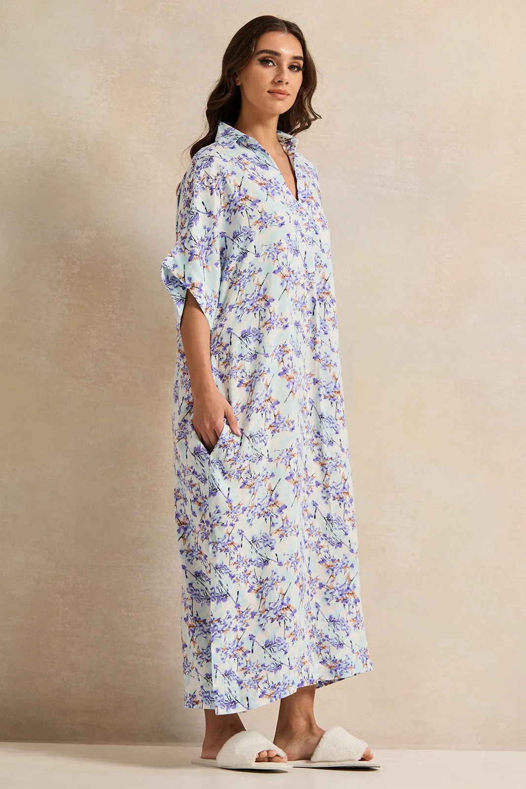 Women Assorted Kaftan Short Sleeves Nightgown sold by Redtag product image thumbnail 4