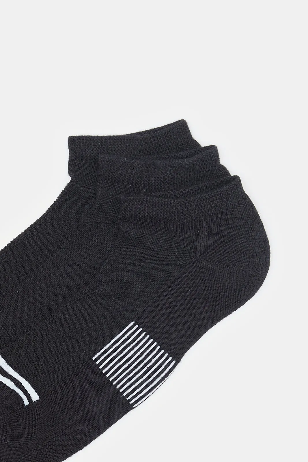 Men Black Printed Ankle Socks (Pack Of 3) sold by Redtag product image thumbnail 2