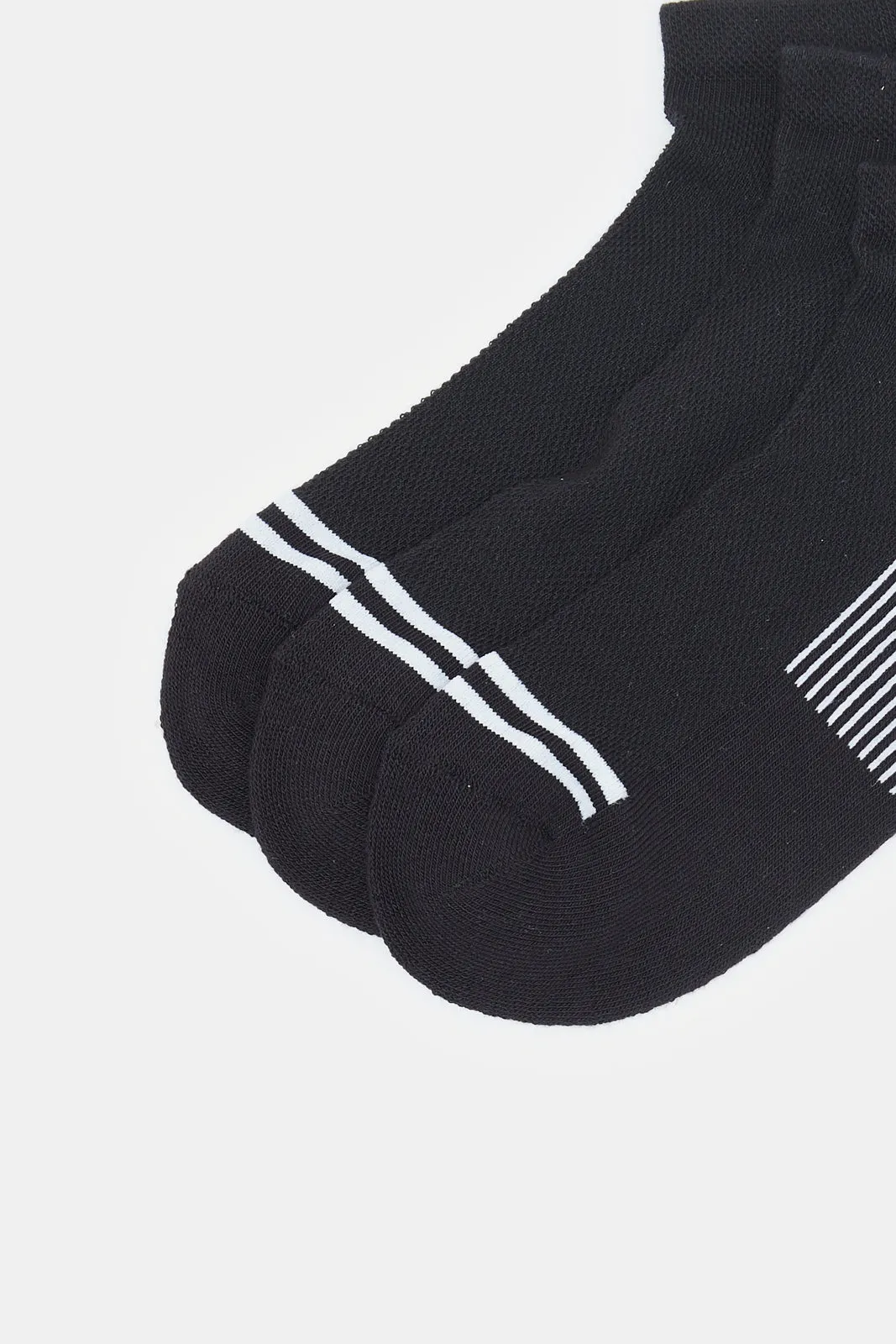 Men Black Printed Ankle Socks (Pack Of 3) sold by Redtag product image thumbnail 3