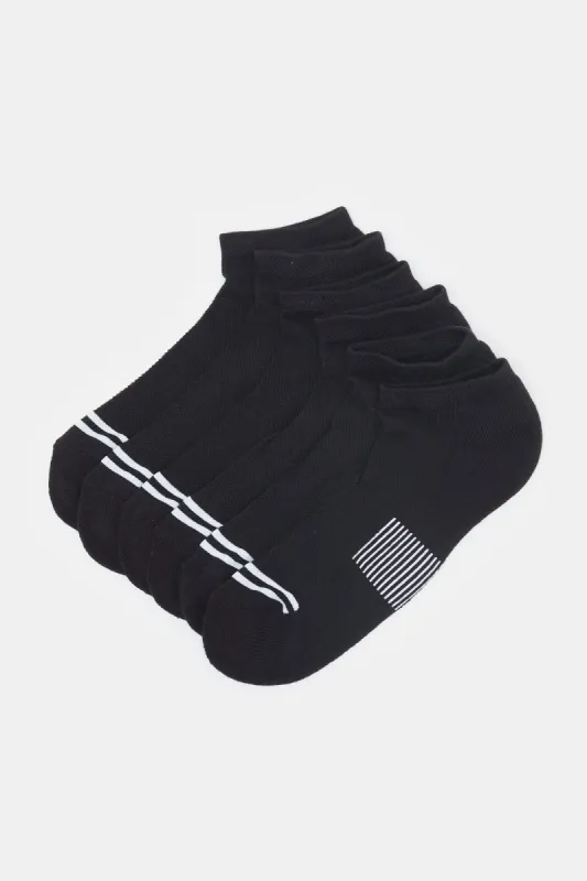 Men Black Printed Ankle Socks (Pack Of 3) sold by Redtag