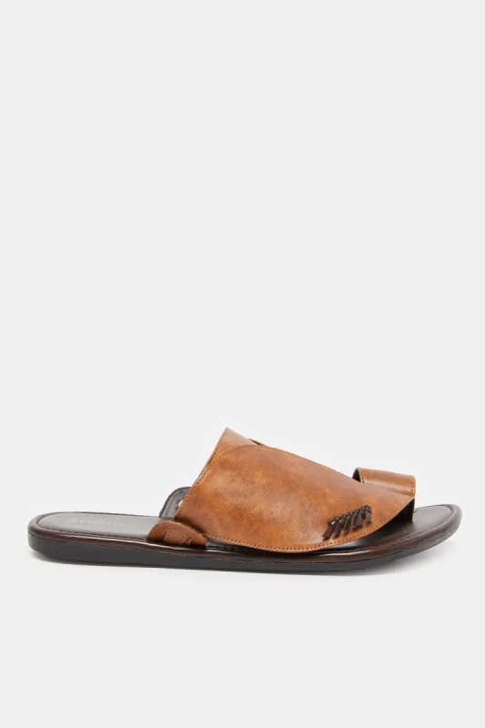 Men Brown Shirqui Sandals sold by Redtag