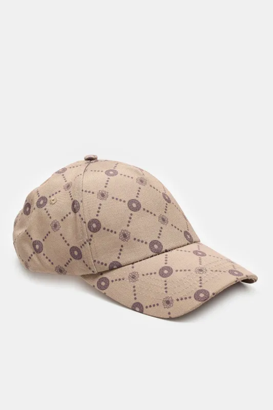 Women Brown  Printed Cap sold by Redtag