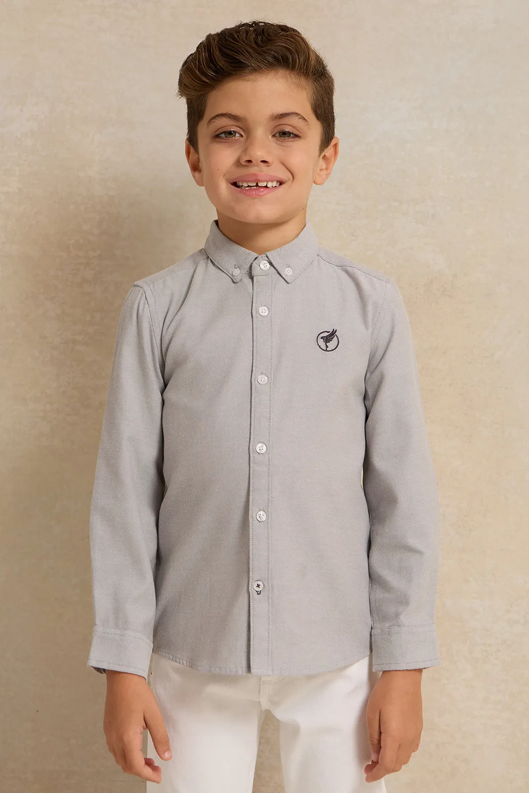 Boys Grey Long Sleeve Shirt sold by Redtag