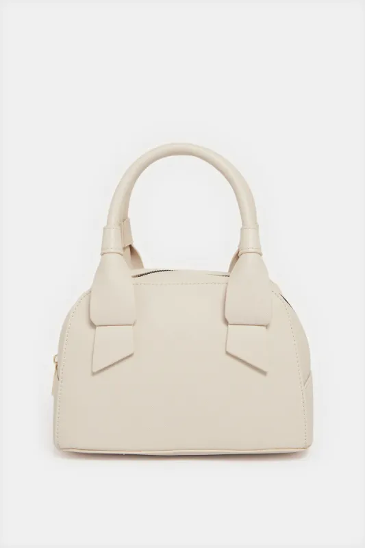 Women White Embellished Bollin Bag sold by Redtag