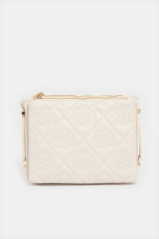 Women Beige Embellished Bag sold by Redtag