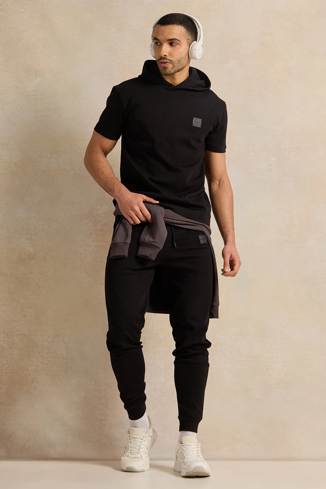 Men Black Lounge Pants sold by Redtag product image thumbnail 2