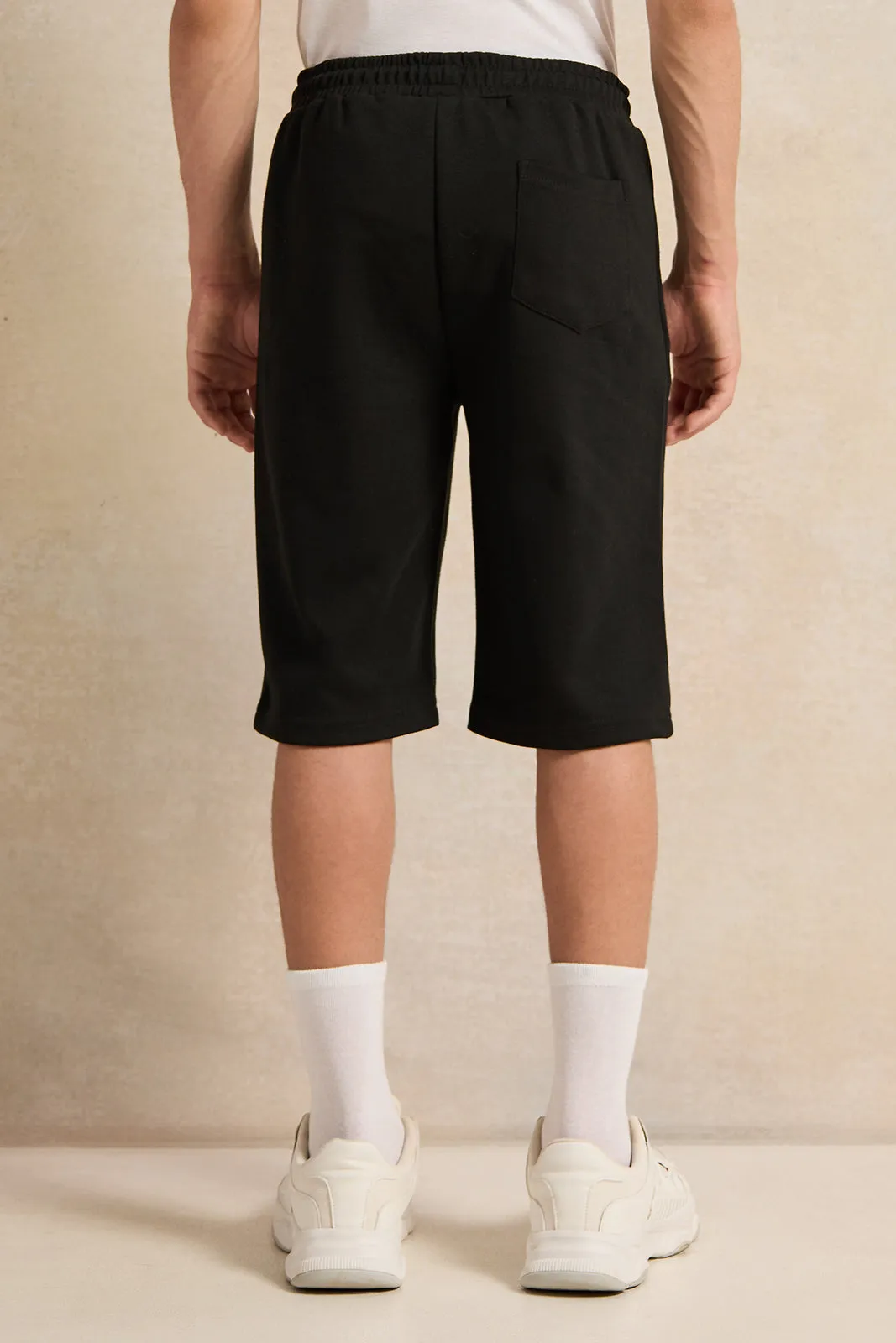 Senior Boys Black Printed Active Shorts sold by Redtag product image thumbnail 3