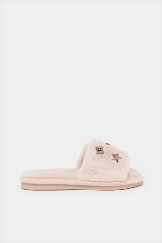 Women Pink Trim Detail Slipper sold by Redtag