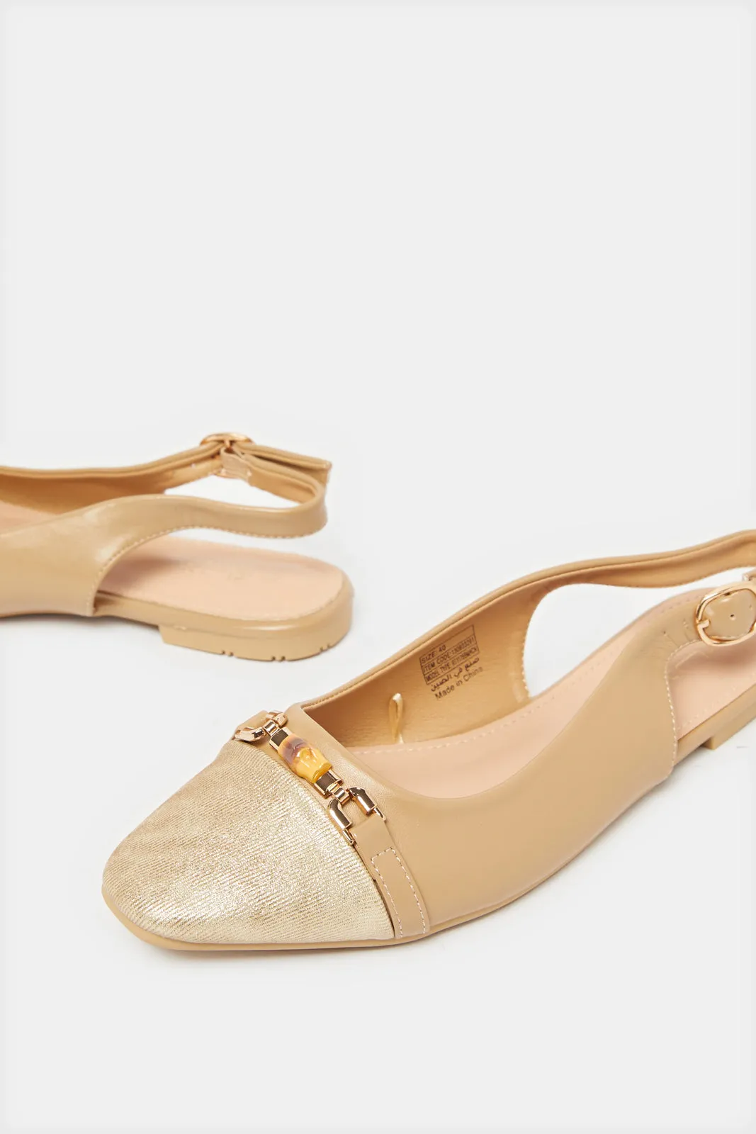 Women Taupe Slingback Shoes sold by Redtag product image thumbnail 3