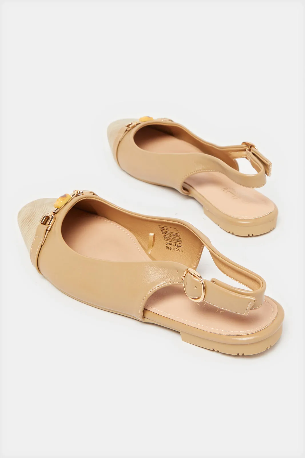 Women Taupe Slingback Shoes sold by Redtag product image thumbnail 4