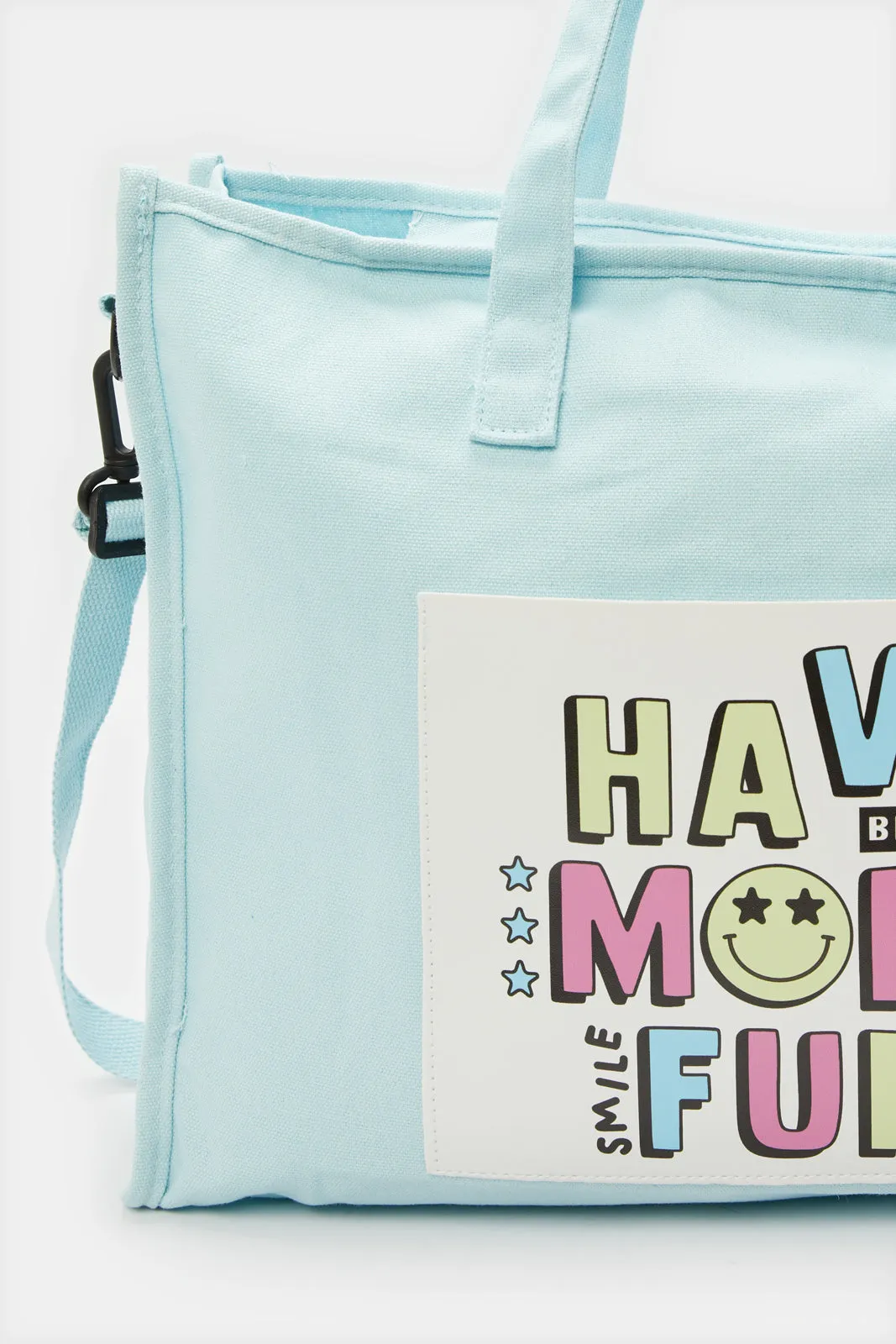 Women Blue Printed Shopper Bag sold by Redtag product image thumbnail 3