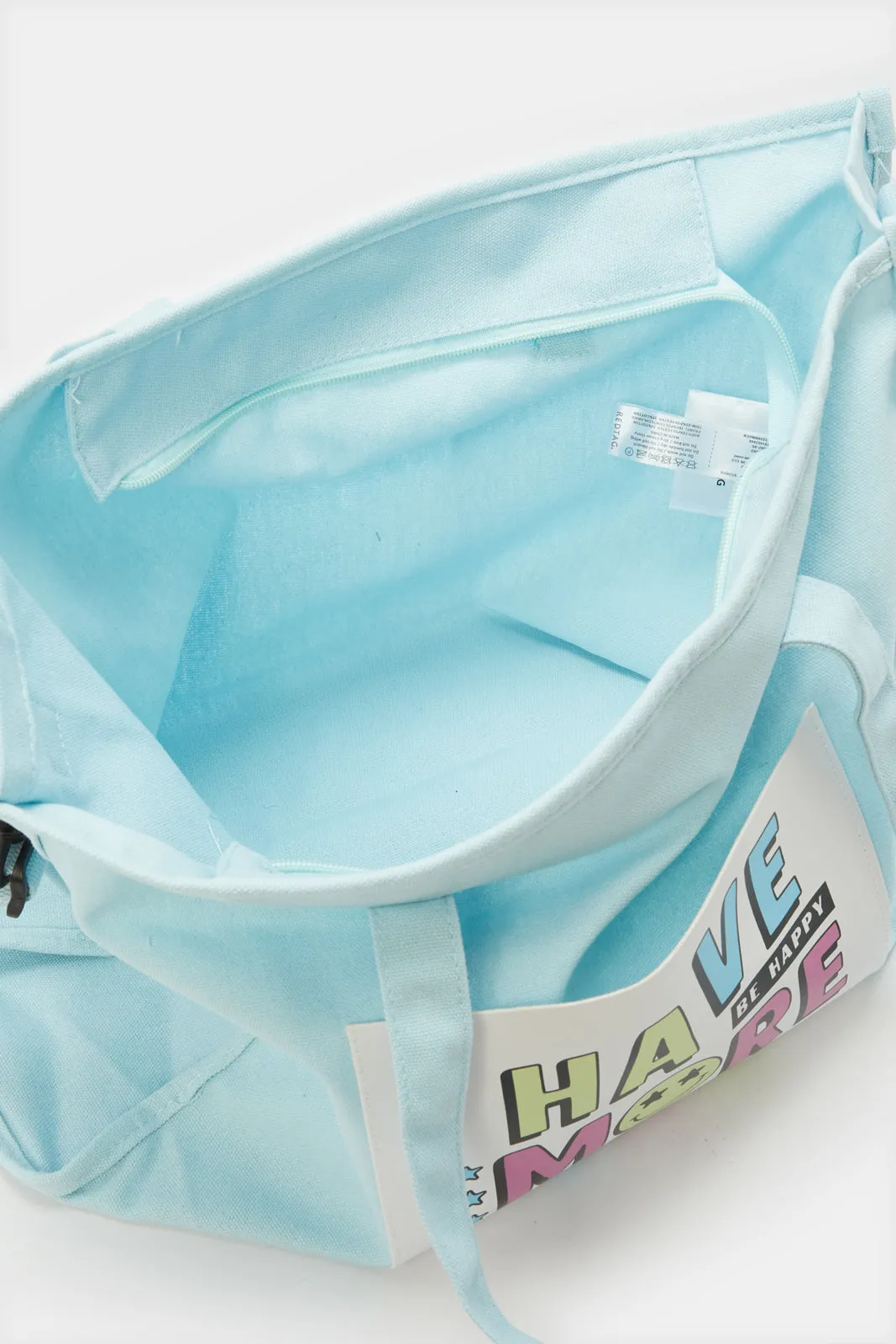 Women Blue Printed Shopper Bag sold by Redtag product image thumbnail 4