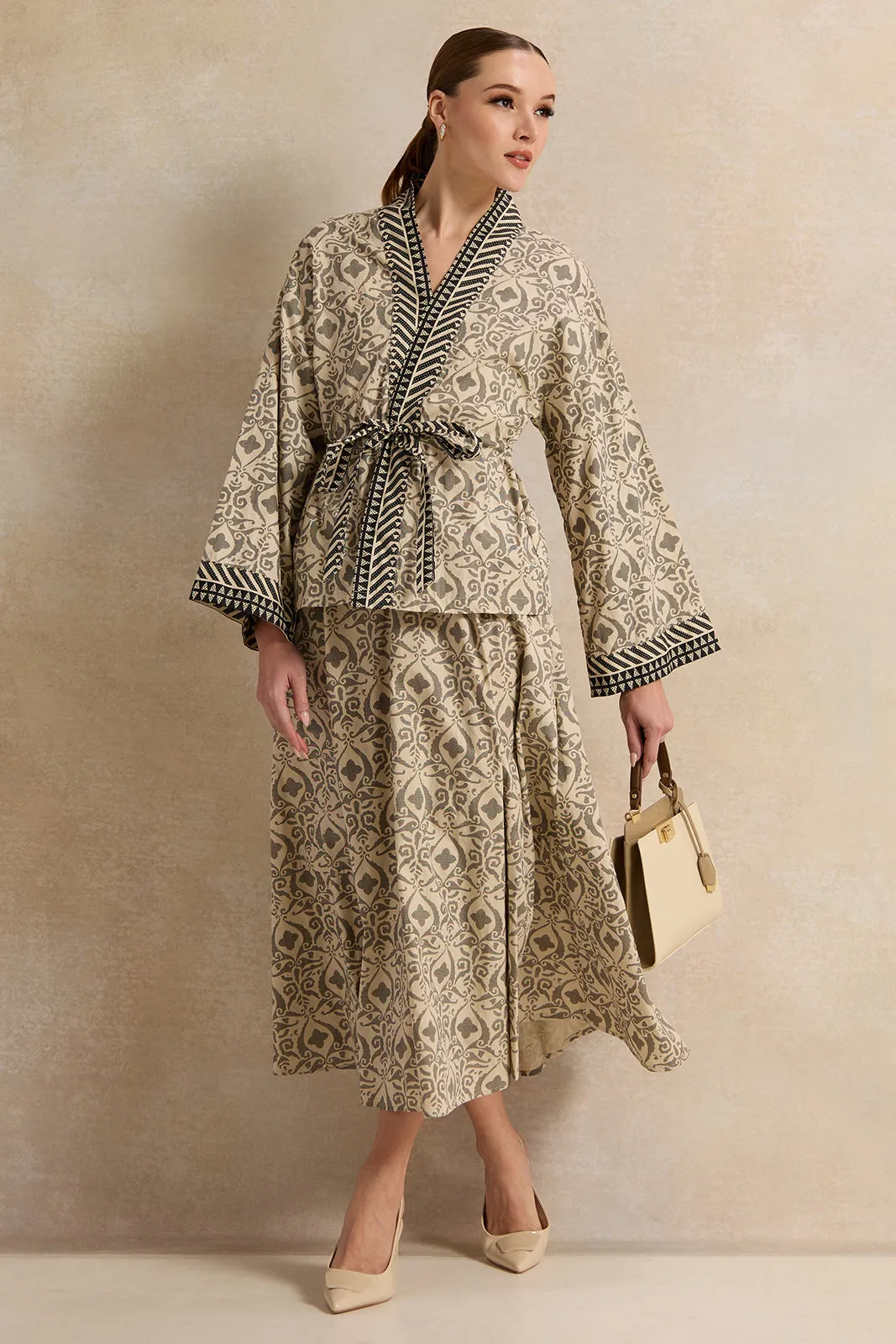 Women Beige Printed Skirt sold by Redtag product image thumbnail 2