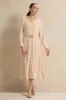 Women Beige Collared Maxi Dress sold by Redtag