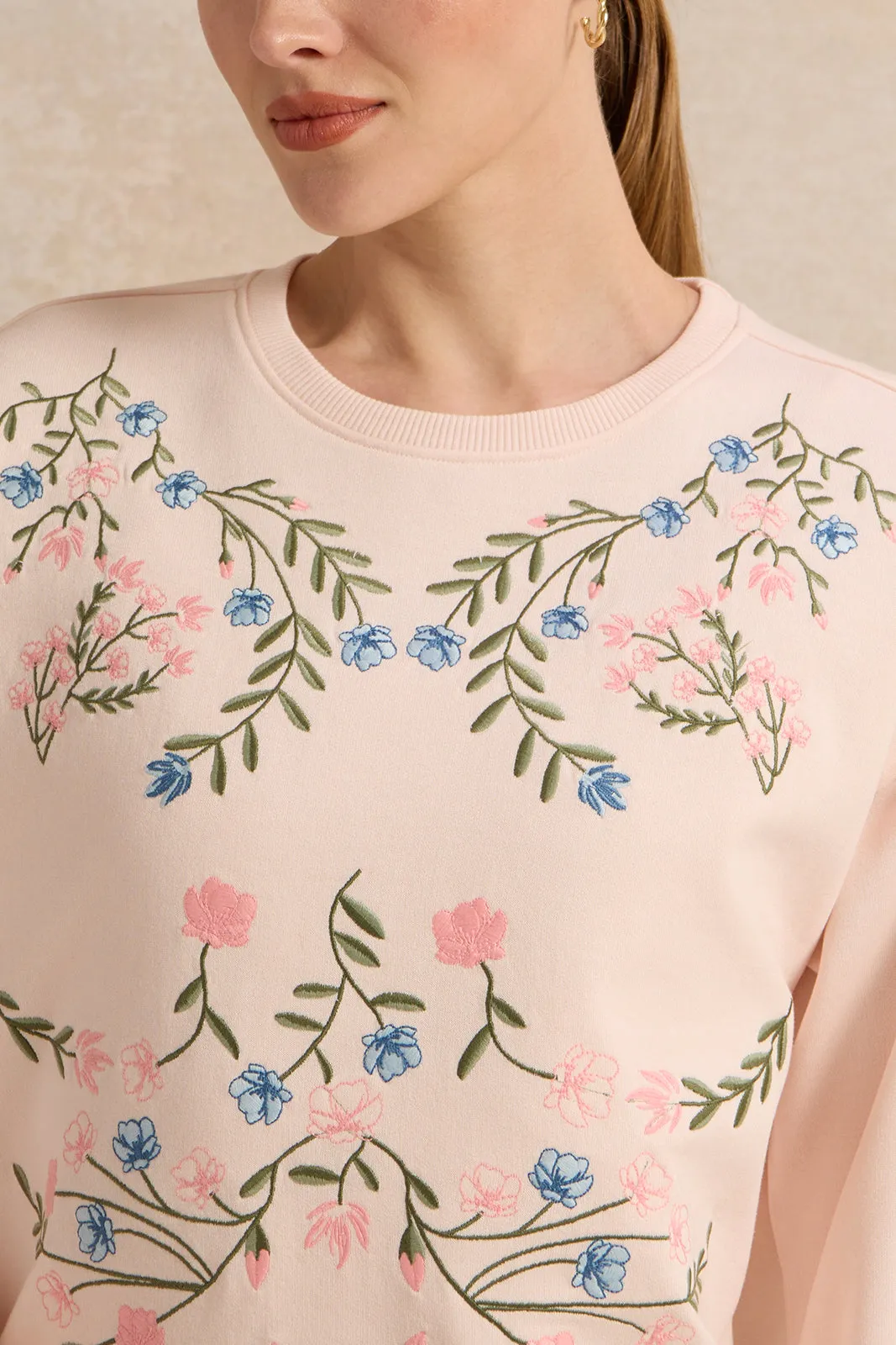 Women Ivory Embroidered Sweatshirt sold by Redtag product image thumbnail 4