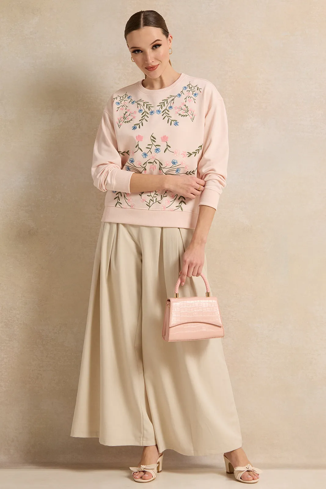 Women Ivory Embroidered Sweatshirt sold by Redtag product image thumbnail 2