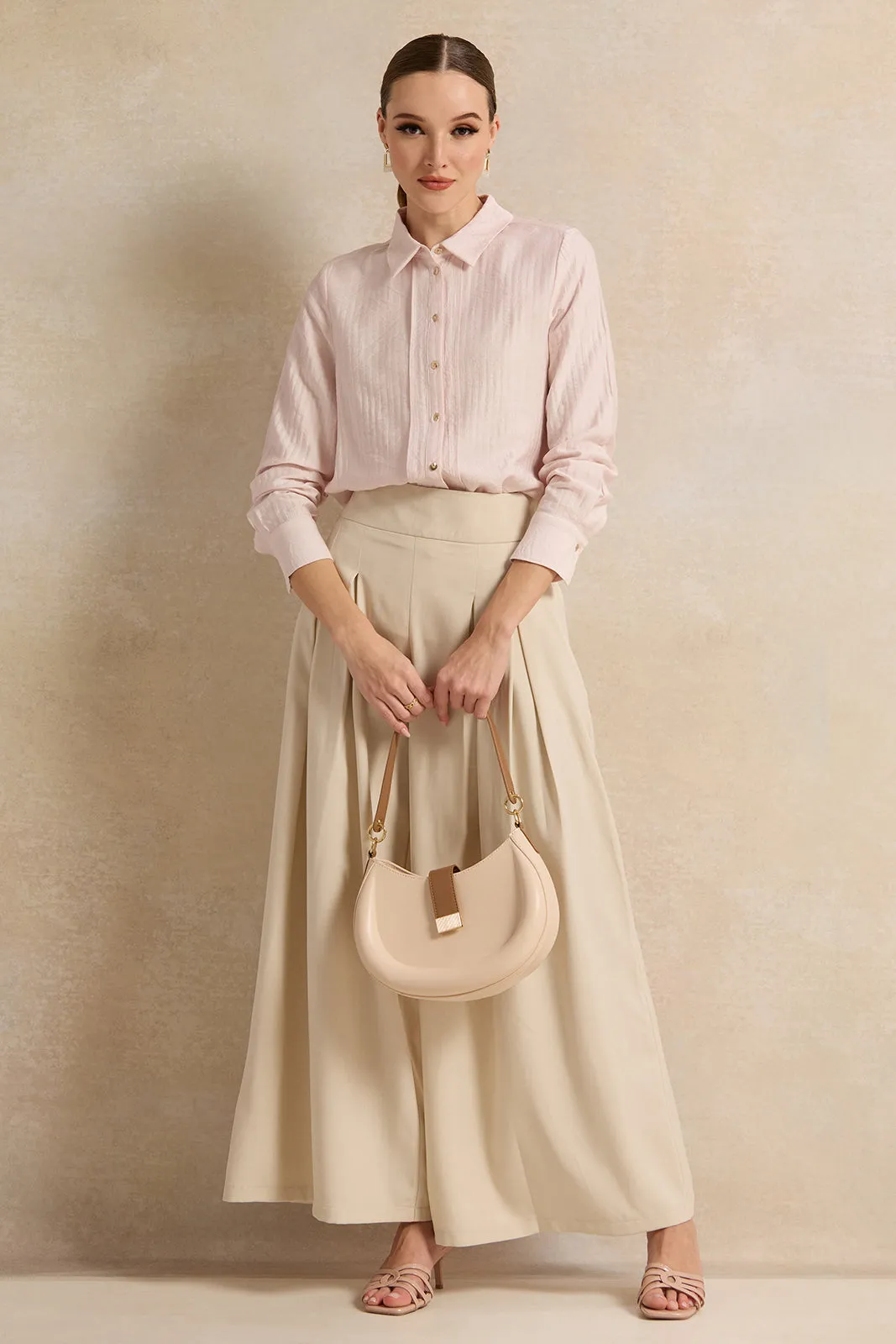 Women Pink Buttoned Down Shirt Blouse sold by Redtag product image thumbnail 2