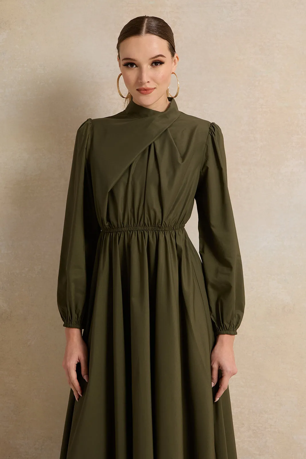 Women Olive Plain Maxi Dress sold by Redtag product image thumbnail 2