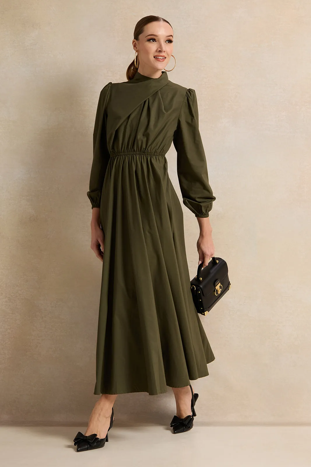 Women Olive Plain Maxi Dress sold by Redtag product image thumbnail 5
