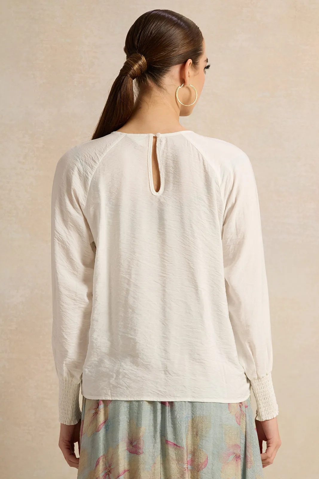 Women White Embellished Blouse sold by Redtag product image thumbnail 3