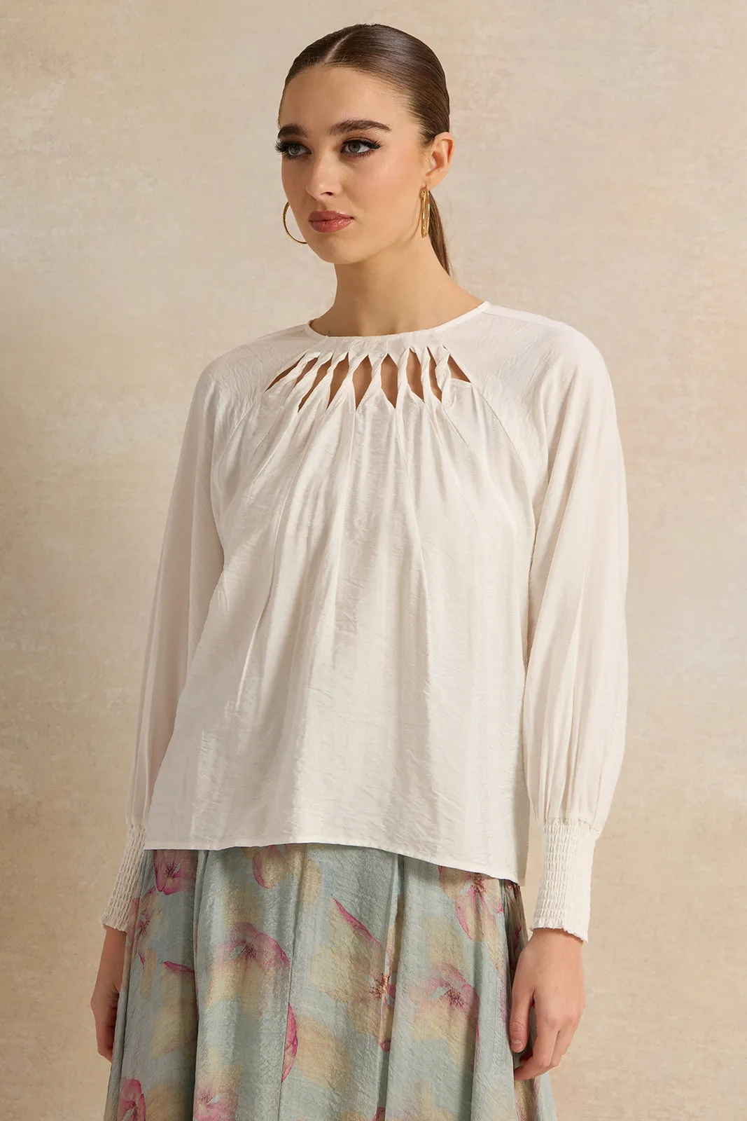 Women White Embellished Blouse sold by Redtag
