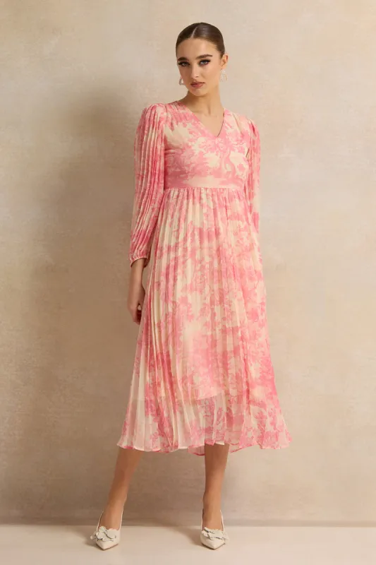 Women Pink Printed  Dress sold by Redtag