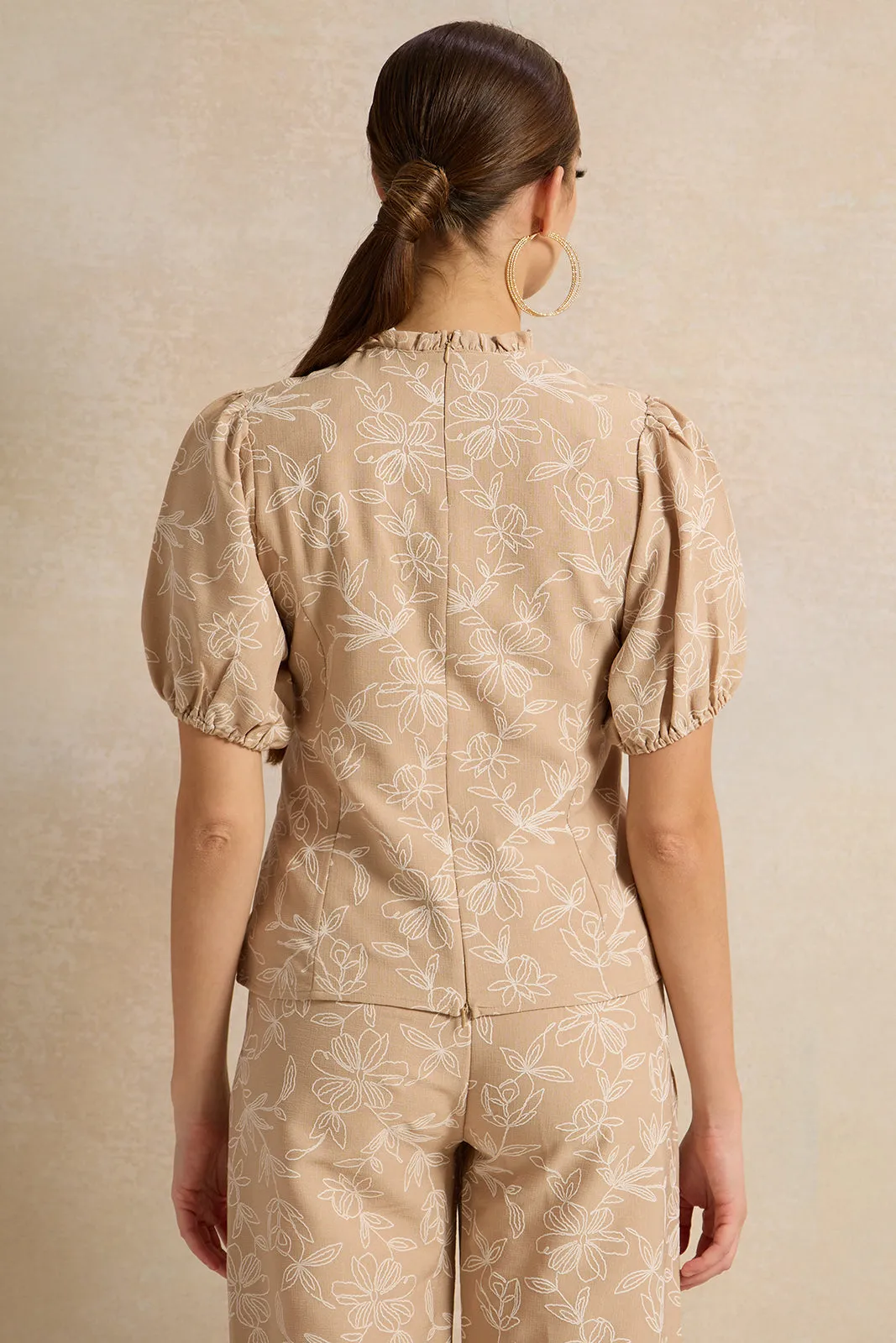 Women Beige Printed Top sold by Redtag product image thumbnail 3