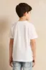 Boys White Skater Print Short Sleeve T-Shirt sold by Redtag