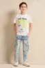 Boys White Skater Print Short Sleeve T-Shirt sold by Redtag