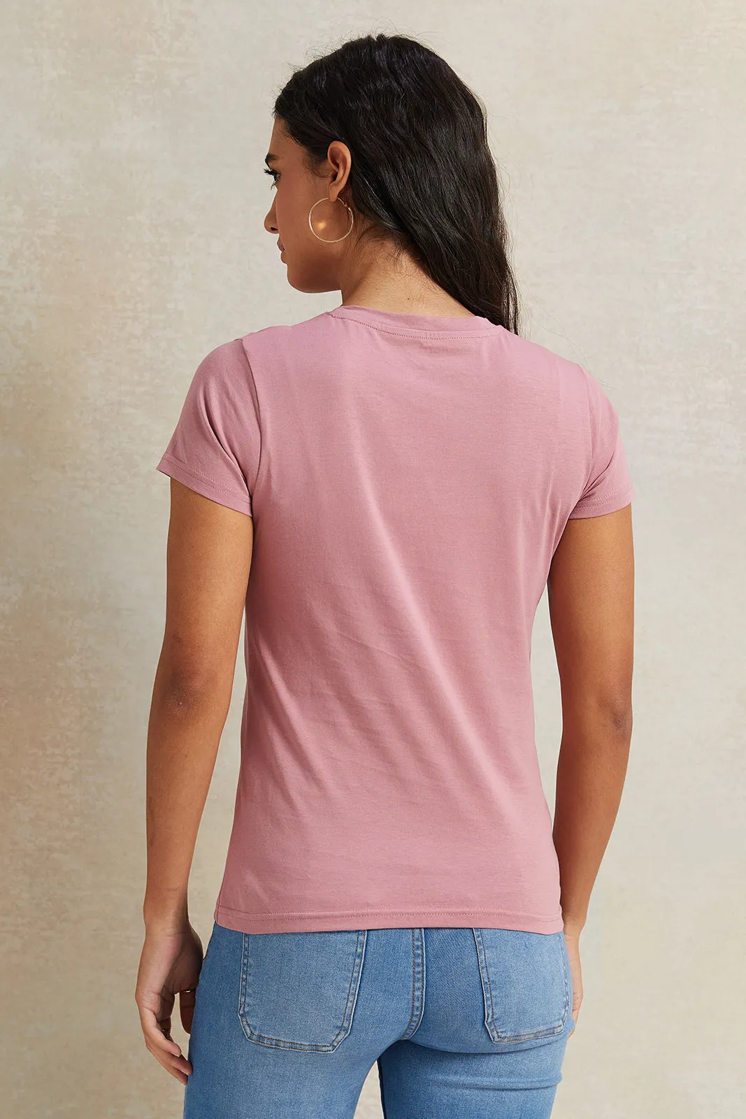 Women Lilac Printed T-Shirt sold by Redtag product image thumbnail 3