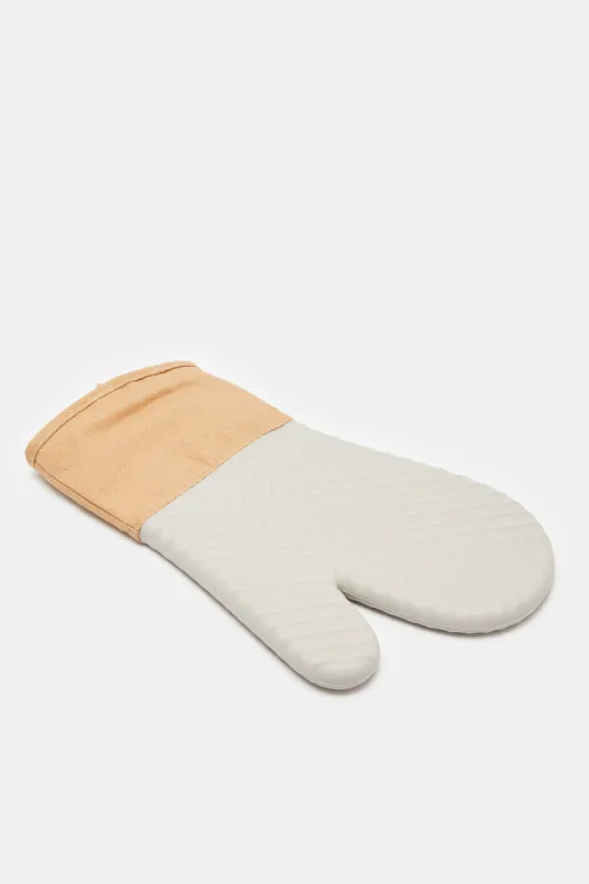 Grey Silicone Textured Mitt sold by Redtag