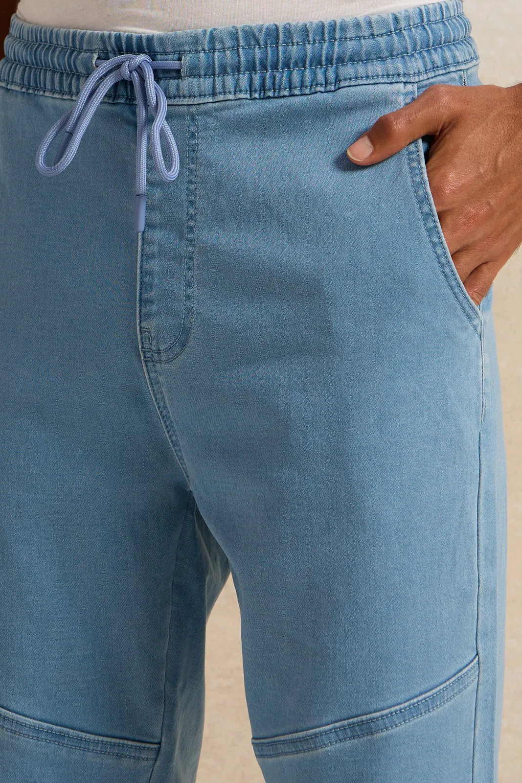 Men Blue Denim Jogger Jeans sold by Redtag product image thumbnail 4