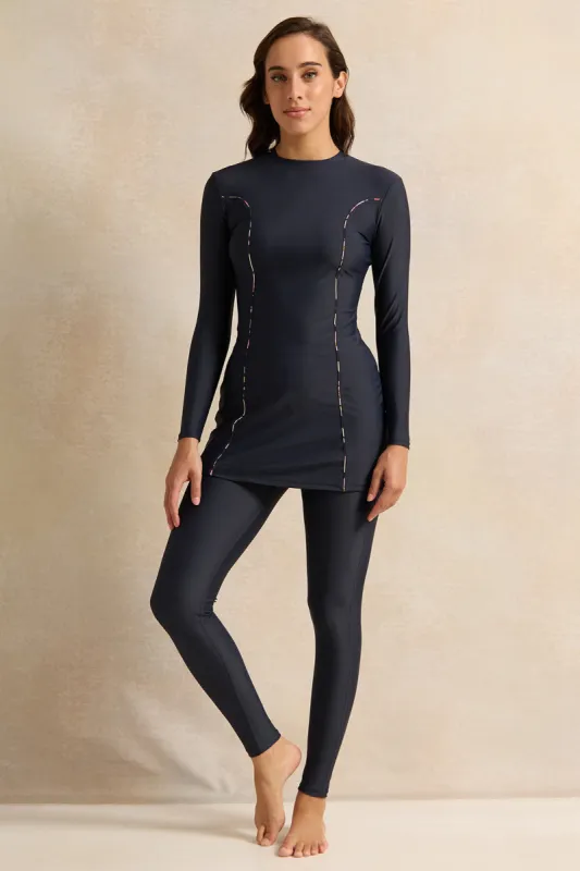 Women Black Tunic Burkini Set (2 Piece) sold by Redtag