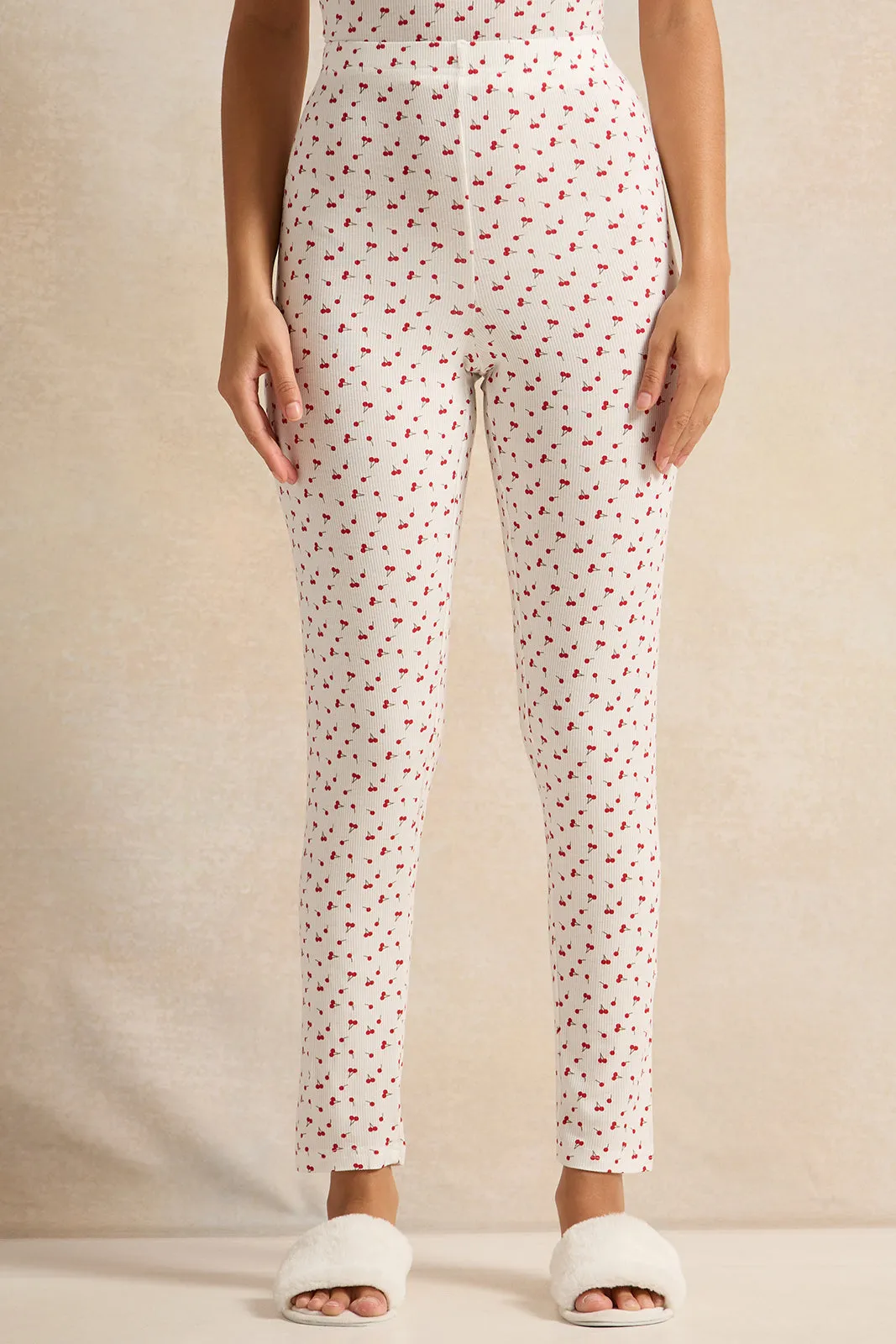 Women White Printed Pyjama Set (2 Piece) sold by Redtag product image thumbnail 3