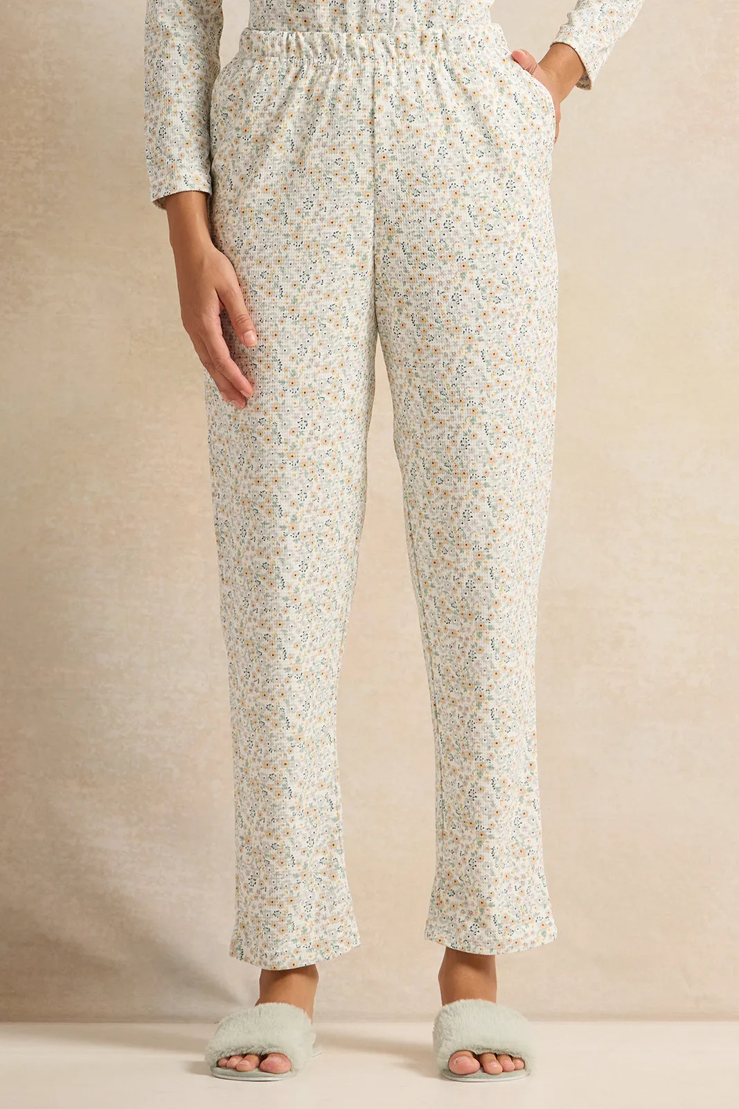 Women White Printed Pyjama Set (2 Piece) sold by Redtag product image thumbnail 3