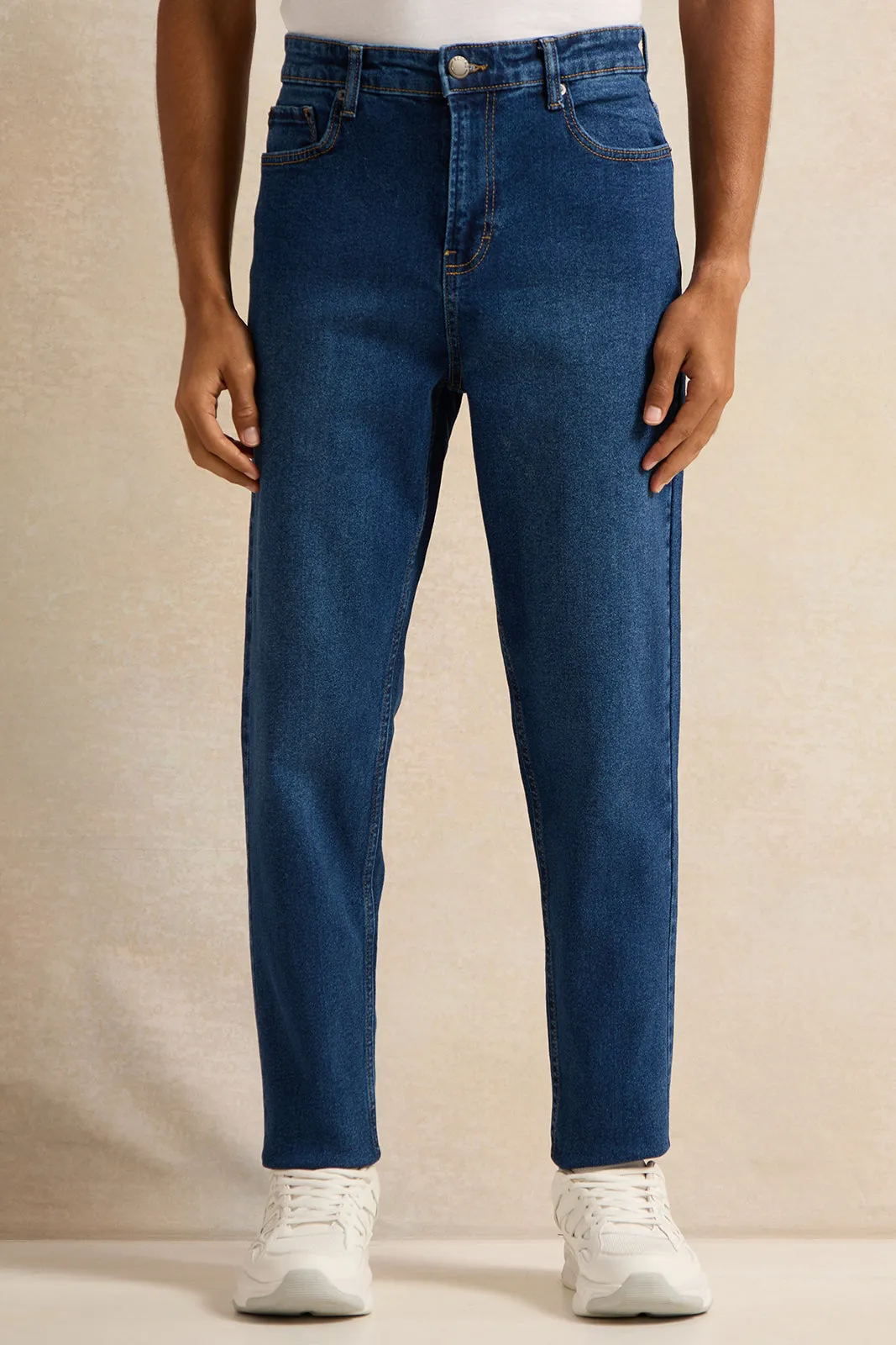 Men Blue Straight Fit Denim Jeans sold by Redtag