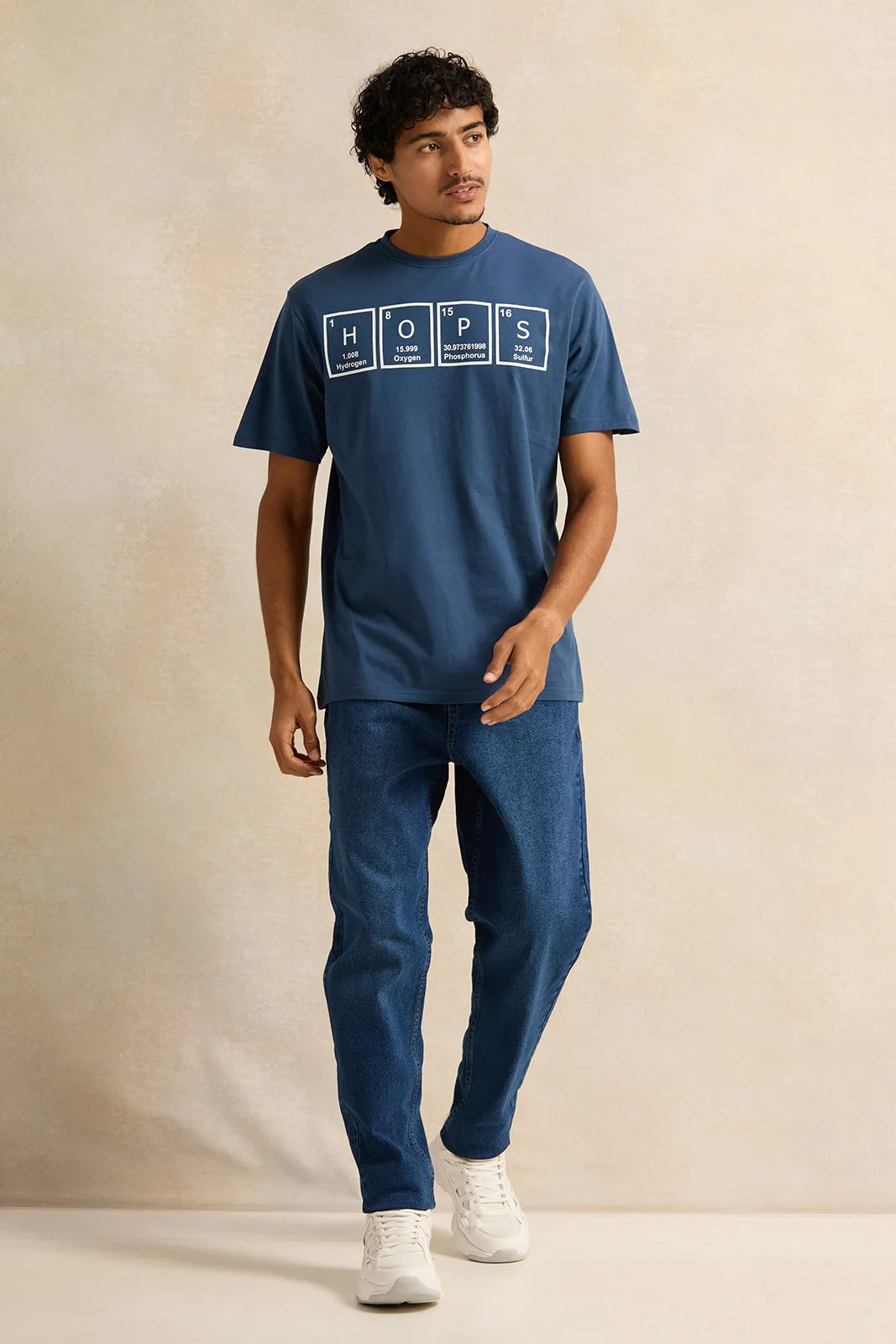 Men Blue Straight Fit Denim Jeans sold by Redtag product image thumbnail 2