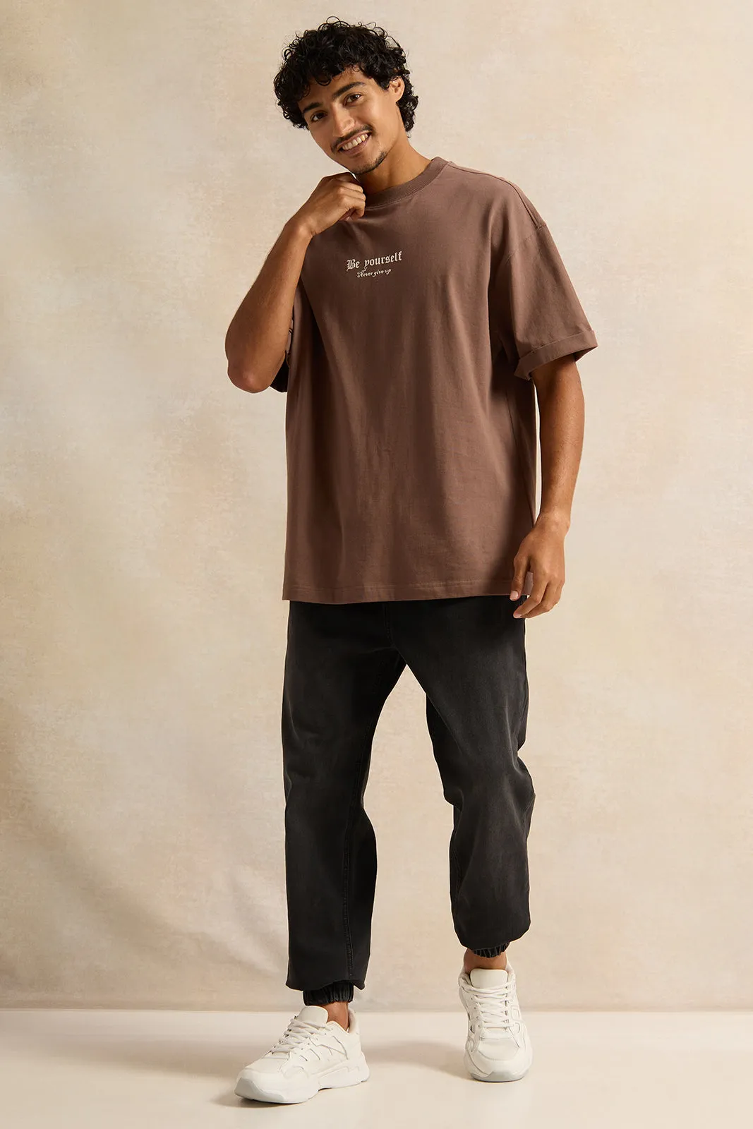 Men Black Jogger Fit Denim Jeans sold by Redtag product image thumbnail 2