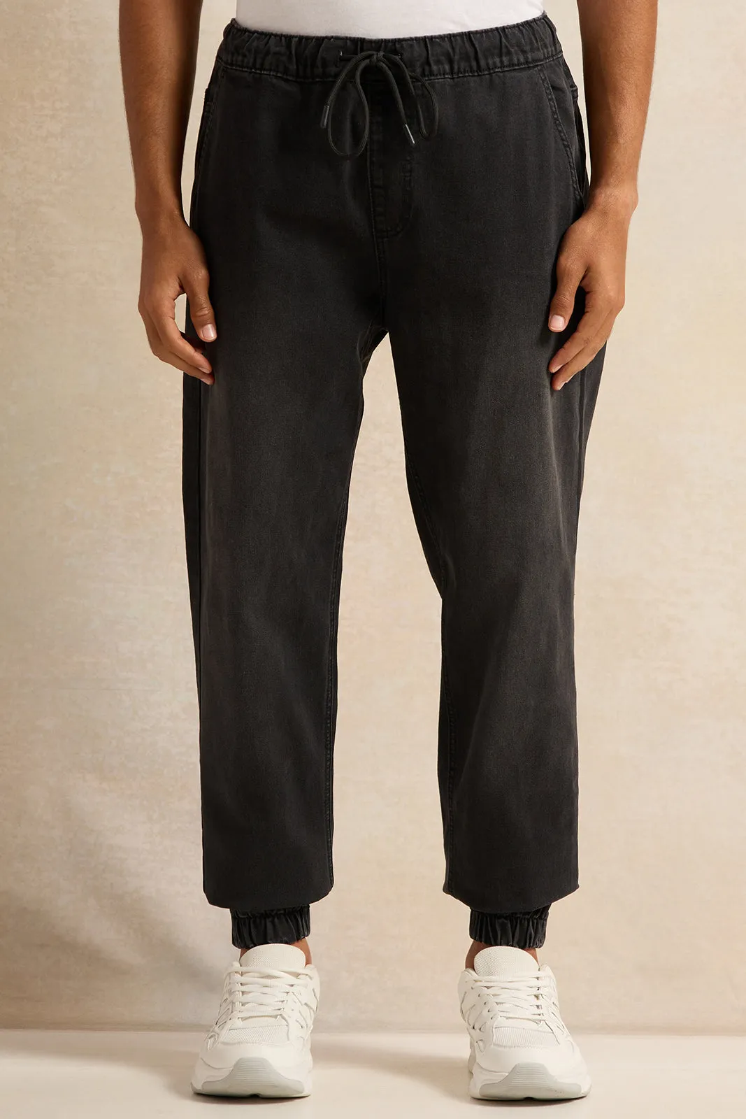 Men Black Jogger Fit Denim Jeans sold by Redtag