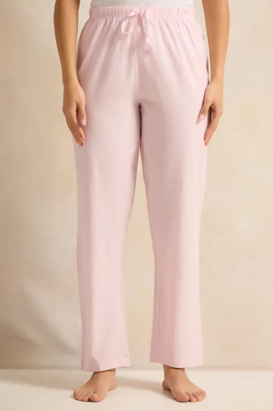 Women Pink Solid Pyjama Bottom sold by Redtag