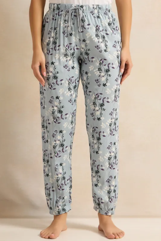 Women Blue Print Pyjama Bottom sold by Redtag