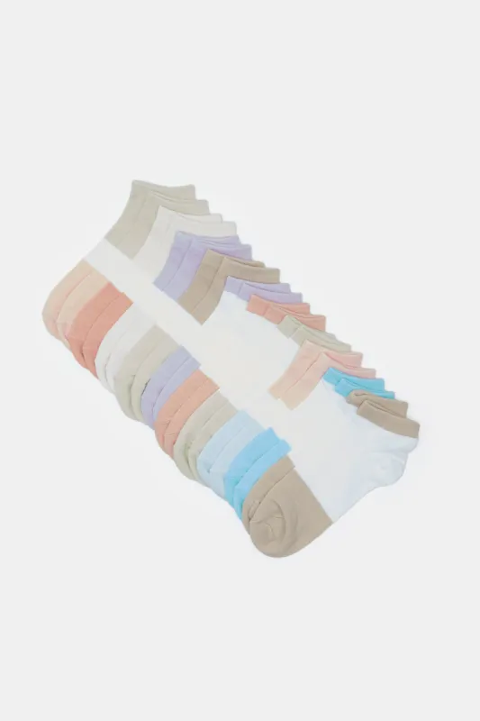 Women Assorted Basic Ankle Socks (10 Pairs) sold by Redtag