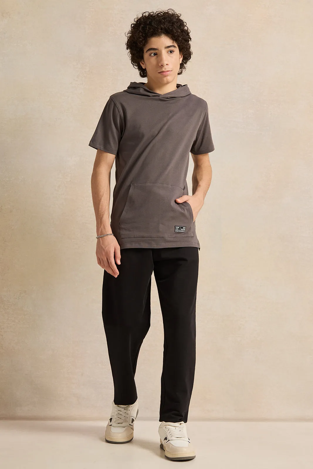 Senior Boys Black Stretch Active Pants sold by Redtag product image thumbnail 2
