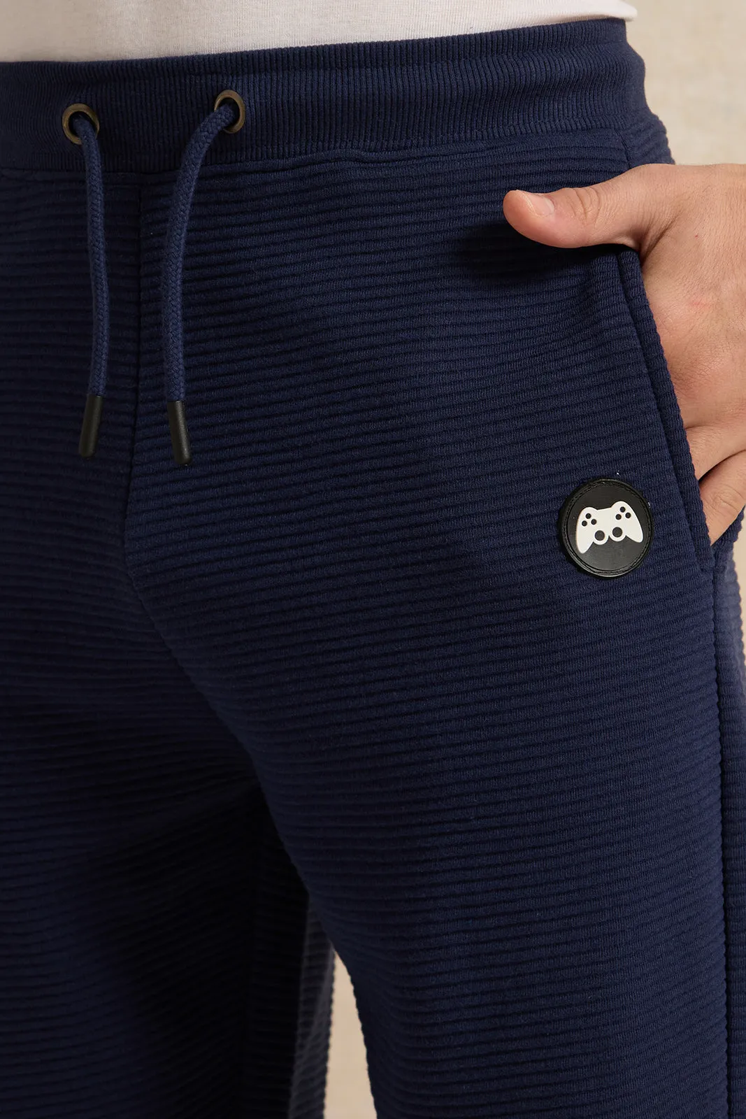 Senior Boys Navy Ottoman Active Pants sold by Redtag product image thumbnail 4